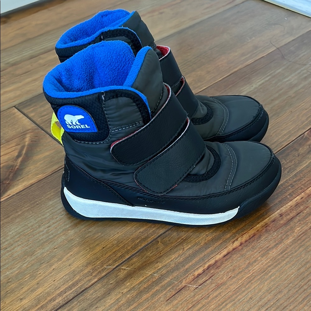 Sorel Kids' Black and Blue Winter Boots